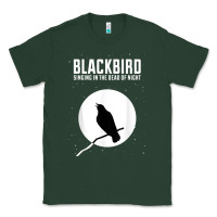 Sports Green blackbird singing in the dead of night t shirt Classic Tee - FloraArt