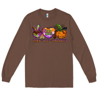 Chestnut peace love halloween Long Sleeve Tee - BarkalooDesign