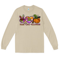 Mushroom peace love halloween Long Sleeve Tee - BarkalooDesign