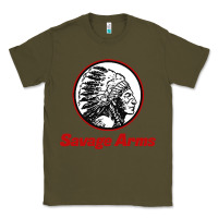 Army Green Savage Arms Classic Tee - FloraArt