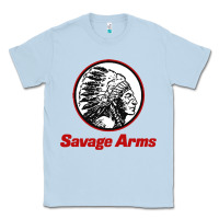 Dusty Blue Savage Arms Classic Tee - FloraArt