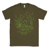 Army Green Cyberpunk samurai Neon Green Classic Tee - FloraArt