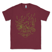 Burgundy Cyberpunk samurai Neon Green Classic Tee - FloraArt