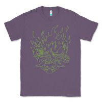 Lavender Cyberpunk samurai Neon Green Classic Tee - FloraArt