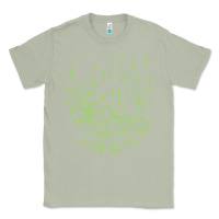 Matcha Cyberpunk samurai Neon Green Classic Tee - FloraArt
