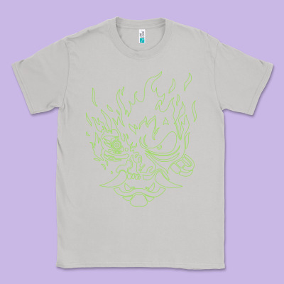 Cyberpunk Samurai Neon Green Classic Tee Designed By Floraart