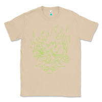 Mushroom Cyberpunk samurai Neon Green Classic Tee - FloraArt