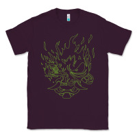 Plum Cyberpunk samurai Neon Green Classic Tee - FloraArt