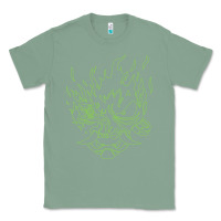 Sage Cyberpunk samurai Neon Green Classic Tee - FloraArt