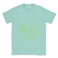 Seafoam Cyberpunk samurai Neon Green Classic Tee - FloraArt