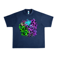Navy Colorful Leopard patch Urban Heavy Tee - RanaPortraitStore