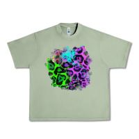 Oil Green Colorful Leopard patch Urban Heavy Tee - RanaPortraitStore
