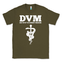 Army Green Doctor of Veterinary Medicine DVM Veterinarian Vet Tech Classic Tee - FloraArt