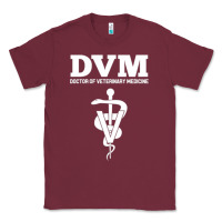 Burgundy Doctor of Veterinary Medicine DVM Veterinarian Vet Tech Classic Tee - FloraArt