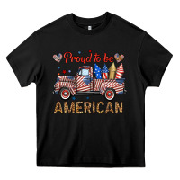 Black proud to be american truck Heavy Core Tee - BundleAndBundleShop