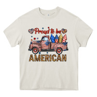 Cream proud to be american truck Heavy Core Tee - BundleAndBundleShop