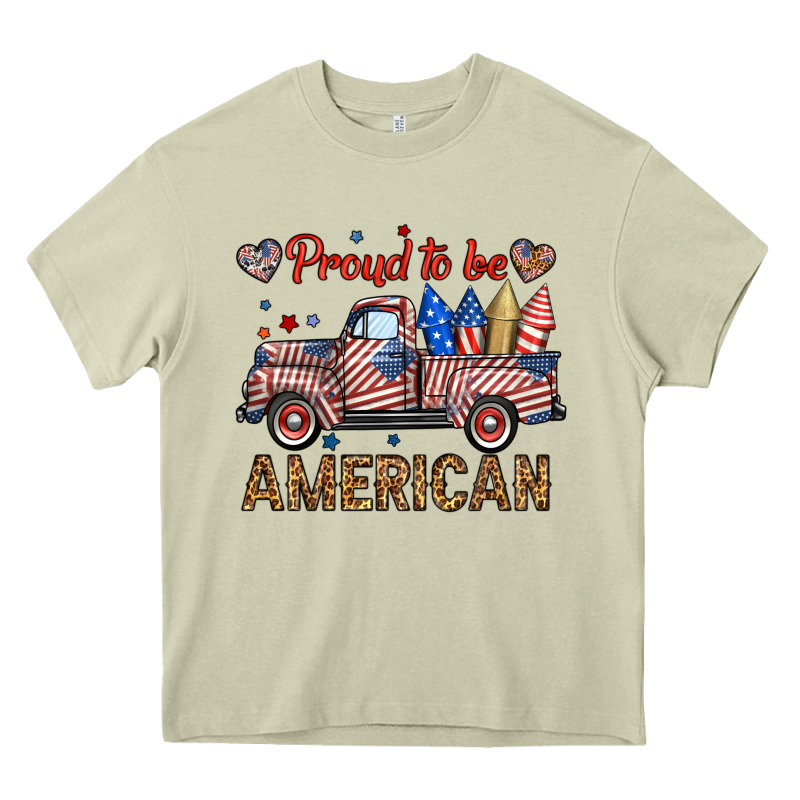 Proud To Be American Truck Heavy Core Tee by BundleAndBundleShop | Teevron