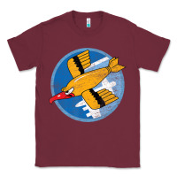 Burgundy Ww2 91St Bomb Squadron Flying Fortress Soaring Bird Patch Classic Tee - FloraArt