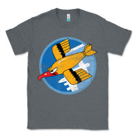 Charcoal Heather Ww2 91St Bomb Squadron Flying Fortress Soaring Bird Patch Classic Tee - FloraArt