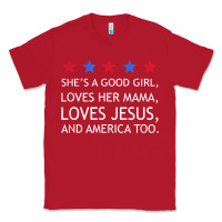Red she's a good girl, she's loves her mama, loves jesus t shirt Classic Tee - FloraArt