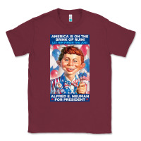 Burgundy alfred e. neuman for president Classic Tee - FloraArt