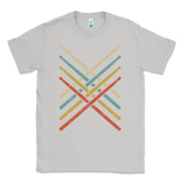 Moon Dust retro vintage drummer tshirt 70s 80s distressed drum sticks long sleev Classic Tee - FloraArt