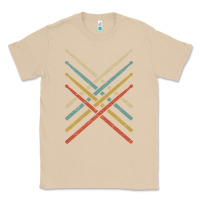Mushroom retro vintage drummer tshirt 70s 80s distressed drum sticks long sleev Classic Tee - FloraArt
