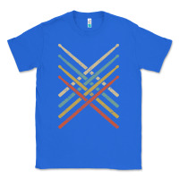 True Royal retro vintage drummer tshirt 70s 80s distressed drum sticks long sleev Classic Tee - FloraArt