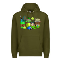 Army Green tennis coffee cups Premium Hoodie - AdoDesignShop