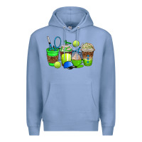 Colony Blue tennis coffee cups Premium Hoodie - AdoDesignShop