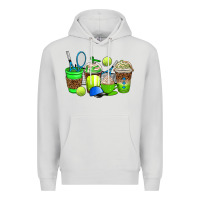 Dove Grey tennis coffee cups Premium Hoodie - AdoDesignShop