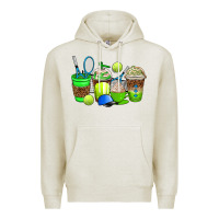 Oatmeal Heather tennis coffee cups Premium Hoodie - AdoDesignShop