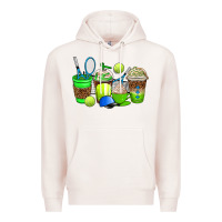 Pale Pink tennis coffee cups Premium Hoodie - AdoDesignShop