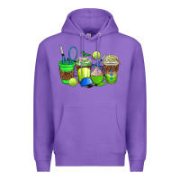 Purple tennis coffee cups Premium Hoodie - AdoDesignShop