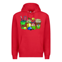 Red tennis coffee cups Premium Hoodie - AdoDesignShop