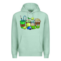 Seafoam tennis coffee cups Premium Hoodie - AdoDesignShop