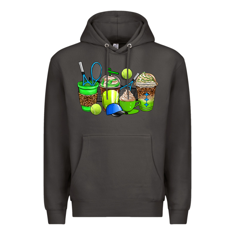 Tennis Coffee Cups Premium Hoodie by AdoDesignShop | Teevron