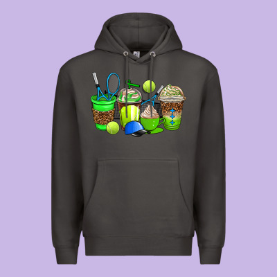 Tennis Coffee Cups Premium Hoodie Designed By Adodesignshop