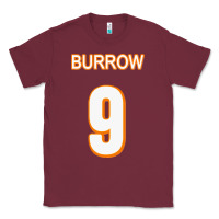 Burgundy Burrow Jersey Classic Tee - FloraArt