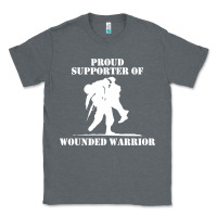 Charcoal Heather wounded warrior Classic Tee - FloraArt