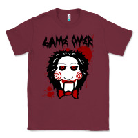 Burgundy Billy Puppet Saw Jigsaw Inspired Classic Tee - FloraArt