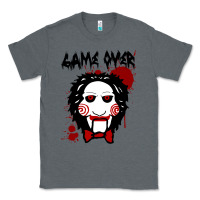 Charcoal Heather Billy Puppet Saw Jigsaw Inspired Classic Tee - FloraArt