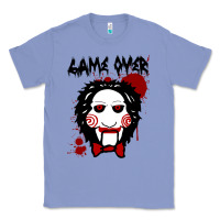 Colony Blue Billy Puppet Saw Jigsaw Inspired Classic Tee - FloraArt