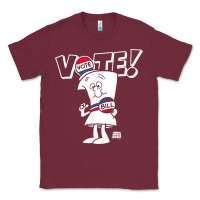 Burgundy schoolhouse rock vote with bill with white type t shirt Classic Tee - FloraArt