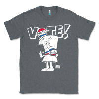 Charcoal Heather schoolhouse rock vote with bill with white type t shirt Classic Tee - FloraArt