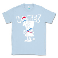Dusty Blue schoolhouse rock vote with bill with white type t shirt Classic Tee - FloraArt