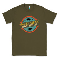 Army Green smoke meat not meth funny bbq grill lover meat lover retro Classic Tee - FloraArt