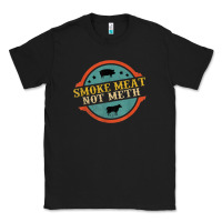 Black smoke meat not meth funny bbq grill lover meat lover retro Classic Tee - FloraArt