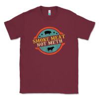 Burgundy smoke meat not meth funny bbq grill lover meat lover retro Classic Tee - FloraArt