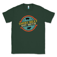 Sports Green smoke meat not meth funny bbq grill lover meat lover retro Classic Tee - FloraArt